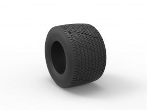 Dirt Sprint racing tire 21 Scale 1 to 25 3D-Druckmodell