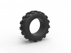Diecast offroad tire 61 Scale 1 to 25 3D Print Model