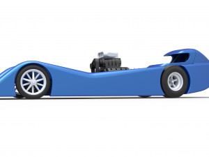 Front engine old school dragster with shell Version 6 Scale 1 to 25 Modelo de impresión 3D