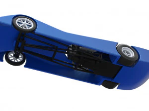 Front engine old school dragster with shell Version 6 Scale 1 to 25 3D Print Model