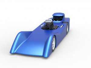 Front engine old school dragster with shell Version 6 Scale 1 to 25 Modelo de impresión 3D