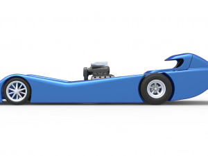 Front engine old school dragster with shell Version 6 Scale 1 to 25 Modelo de impresión 3D