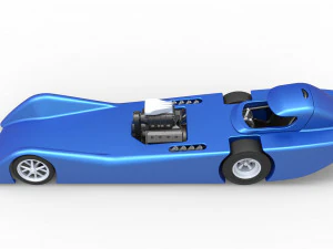 Front engine old school dragster with shell Version 6 Scale 1 to 25 3D Print Model