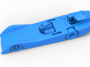 Front engine old school dragster with shell Version 6 Scale 1 to 25 Modelo de impresión 3D