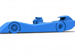 Front engine old school dragster with shell Version 6 Scale 1 to 25 Modelo de impresión 3D