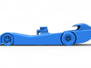 Front engine old school dragster with shell Version 6 Scale 1 to 25 3D Print Model