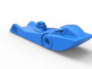 Front engine old school dragster with shell Version 6 Scale 1 to 25 3D Print Model