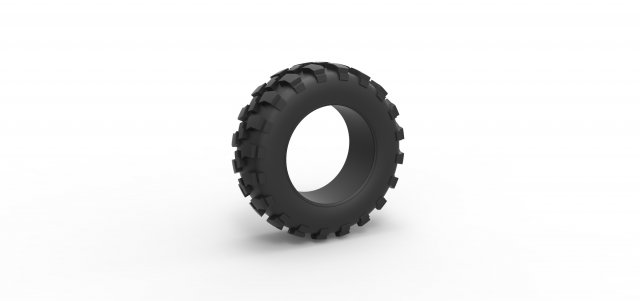Offroad tire 62 Scale 1 to 25 3D Print Model .c4d .max .obj .3ds .fbx .stl .blend 