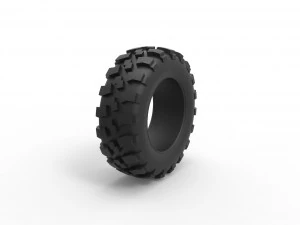 Offroad tire 62 Scale 1 to 25 3D Print Model