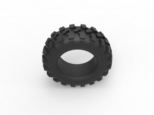 Offroad tire 62 Scale 1 to 25 3D Print Model