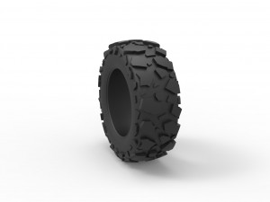 Offroad tire 63 Scale 1 to 25 3D 프린트 모델