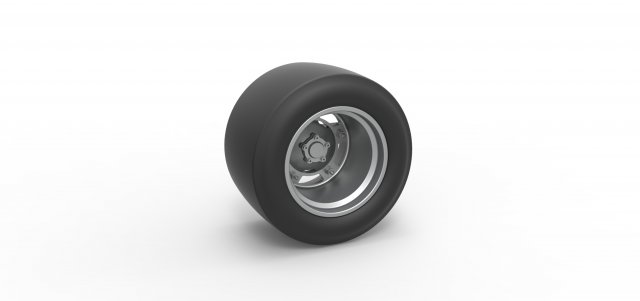 Wheel from Asphalt Modified stock car Scale 1 to 25 3D Принт Модель .c4d .max .obj .3ds .fbx .stl .blend 