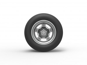 Wheel from Asphalt Modified stock car Scale 1 to 25 3D Принт Модель