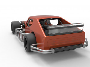 Asphalt Modified stock car Scale 1 to 25 3D Print Model
