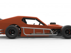 Asphalt Modified stock car Scale 1 to 25 3D Print Model