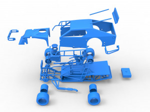 Asphalt Modified stock car Scale 1 to 25 3D Print Model