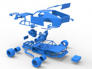 Asphalt Modified stock car Scale 1 to 25 3D Print Model