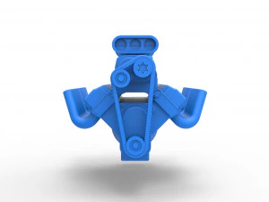 Engine 2 V8 Scale 1 to 25 3D Print Model