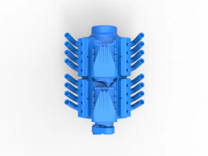 Engine 2 V8 Scale 1 to 25 3D Print Model