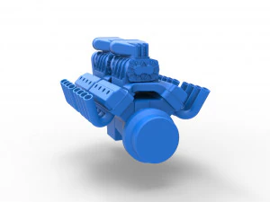 Engine 2 V8 Scale 1 to 25 3D Print Model