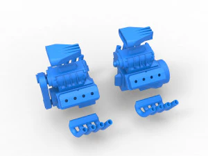 Engine 2 V8 Scale 1 to 25 3D Print Model