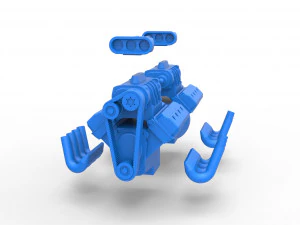 Engine 2 V8 Scale 1 to 25 3D Print Model