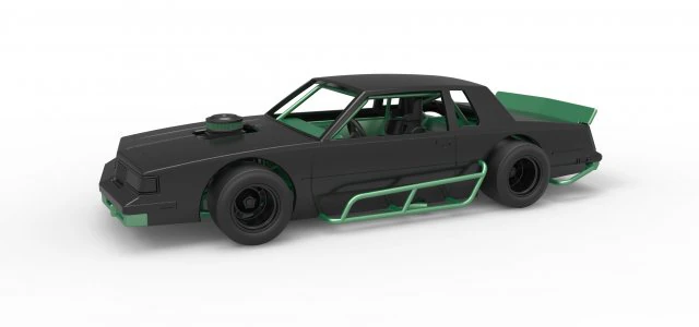 Vintage Asphalt Modified stock car Scale 1 to 25 3D Print Model .c4d .max .obj .3ds .fbx .stl .blend