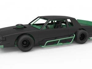 Vintage Asphalt Modified stock car Scale 1 to 25 3D Print Model