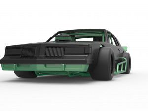 Vintage Asphalt Modified stock car Scale 1 to 25 Modelo de impresión 3D