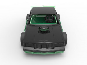 Vintage Asphalt Modified stock car Scale 1 to 25 Modelo de impresión 3D