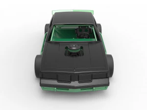 Vintage Asphalt Modified stock car Scale 1 to 25 3D Print Model
