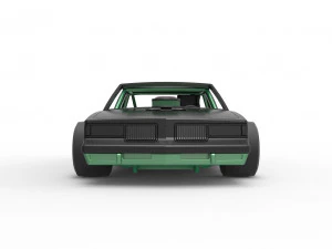 Vintage Asphalt Modified stock car Scale 1 to 25 3D Print Model