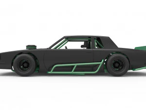 Vintage Asphalt Modified stock car Scale 1 to 25 3D Print Model