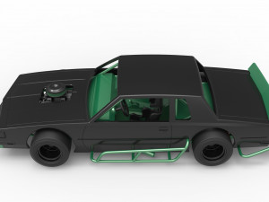 Vintage Asphalt Modified stock car Scale 1 to 25 Modelo de impresión 3D