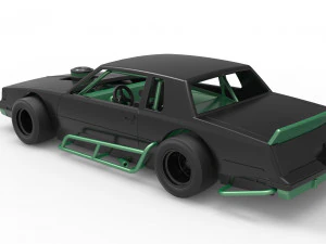 Vintage Asphalt Modified stock car Scale 1 to 25 3D Print Model