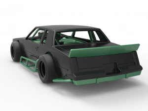 Vintage Asphalt Modified stock car Scale 1 to 25 3D Print Model