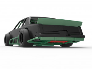 Vintage Asphalt Modified stock car Scale 1 to 25 Modelo de impresión 3D