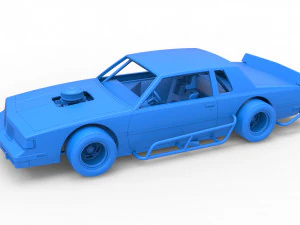 Vintage Asphalt Modified stock car Scale 1 to 25 3D Print Model