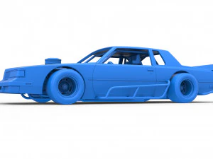 Vintage Asphalt Modified stock car Scale 1 to 25 3D Print Model