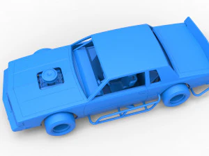 Vintage Asphalt Modified stock car Scale 1 to 25 3D Print Model