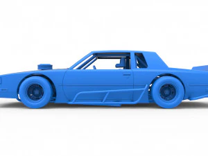Vintage Asphalt Modified stock car Scale 1 to 25 3D Print Model