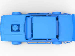 Vintage Asphalt Modified stock car Scale 1 to 25 3D Print Model