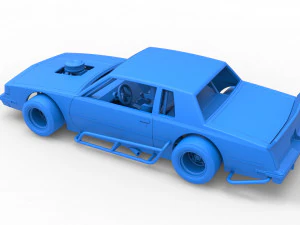 Vintage Asphalt Modified stock car Scale 1 to 25 3D Print Model