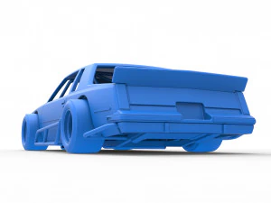 Vintage Asphalt Modified stock car Scale 1 to 25 3D Print Model