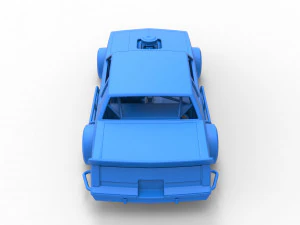 Vintage Asphalt Modified stock car Scale 1 to 25 3D Print Model