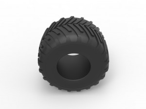 Monster Jam tire 23 Scale 1 to 25 Model do druku 3D