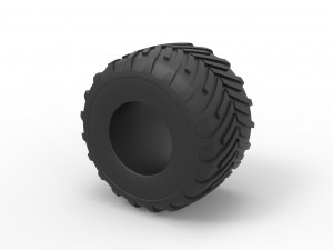 Monster Jam tire 23 Scale 1 to 25 Model do druku 3D