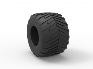 Monster Jam tire 23 Scale 1 to 25 Model do druku 3D