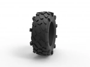 Offroad tire 64 Scale 1 to 25 3D Print Model