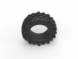 Offroad tire 64 Scale 1 to 25 3D Print Model